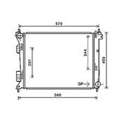 Radiateur de refroidissement moteur pour HYUNDAI i20 I ph.2 2012-2014, OEM: 253101J700, Neuf