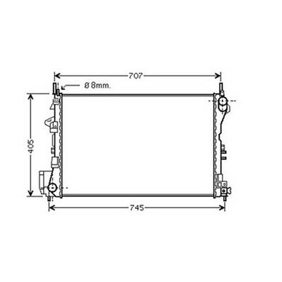 Radiateur de refroidissement moteur pour OPEL VECTRA C 2002-2005, OEM: 24418338, Neuf