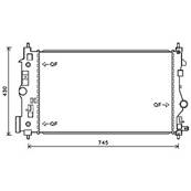 Radiateur de refroidissement moteur pour OPEL ASTRA J 2010-2012, OEM: 1300305, Neuf