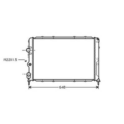 Radiateur de refroidissement moteur pour RENAULT MEGANE I ph.2 1999-2002, OEM: 7700838133, Neuf