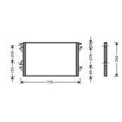 Condenseur de Climatisation pour RENAULT LAGUNA II ph.2 2005-2007, OEM: 8200332852, Neuf