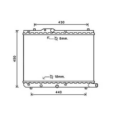 Radiateur de refroidissement moteur pour SUZUKI SWIFT I 2005-2006, OEM: 1770062J50, Neuf