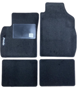 Kit 4 Tapis de sol Auto pour FIAT PANDA de 2009 à 2012, avec sigle PANDA, moquette noire, Neuf