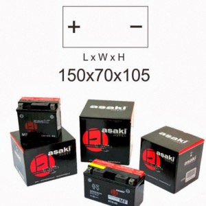 Batterie ASAKI CT9B-BS pour YAMAHA X-MAX 125cc ABS de 2013 à 2017, Scellé, Neuve
