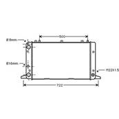 Radiateur de refroidissement moteur pour AUDI 80 B3 1986-1991, OEM: 893121253A, Neuf