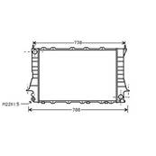 Radiateur de refroidissement moteur pour AUDI A6 I 1994-1997, OEM: 4A0121251L, Neuf