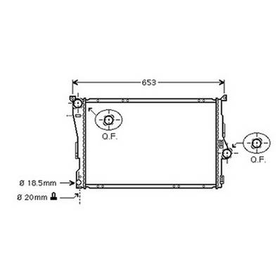 Radiateur de refroidissement moteur pour BMW Serie 3 E46 1998-2001, OEM: 17119071517, Neuf