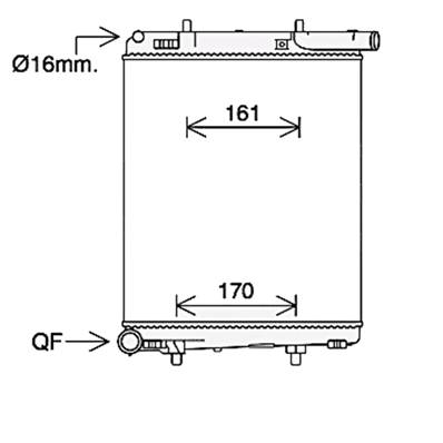 Radiateur de refroidissement moteur pour CITROËN C1 II ph.1 depuis 2014, OEM: B000622380, Neuf