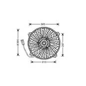 Ventilateur Radiateur moteur pour CITROËN C4 I ph.1 2004-2008, OEM: 1253A9, Neuf