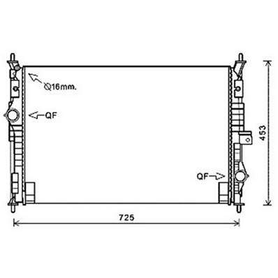 Radiateur de refroidissement moteur pour PEUGEOT 308 II ph.1 2013-2017, OEM: 9673628780, Neuf