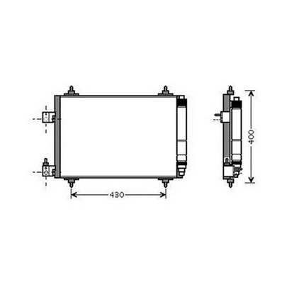 Condenseur de Climatisation pour CITROËN C5 II ph.1 2008-2010, OEM: 6455GY, Neuf