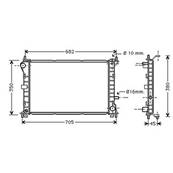 Radiateur de refroidissement moteur pour FORD FOCUS I ph.1 1998-2001, OEM: 1061191, Neuf