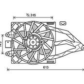 Ventilateur Radiateur moteur pour FIAT PANDA II ph.1 2003-2012, OEM: 51829974, Neuf