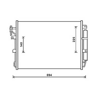 Condenseur de Climatisation pour LAND ROVER Range Rover SPORT LR320 2005-2009, OEM: JRB500040, Neuf