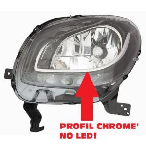 Phare Optique avant gauche pour SMART FORFOUR, depuis 2014, H4, feu diurne LED, Neuf