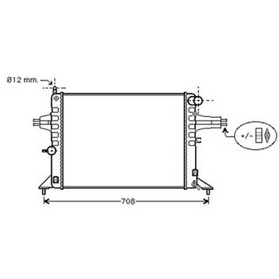 Radiateur de refroidissement moteur pour OPEL ZAFIRA A 1999-2005, OEM: 09202492, Neuf