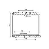 Radiateur de refroidissement moteur pour SUZUKI SWIFT II ph.1 2010-2013, OEM: 1770068L50, Neuf