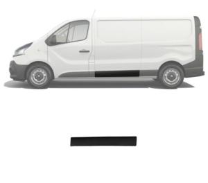 Moulure baguette centrale sur porte latérale gauche pour OPEL VIVARO II, 2014-2019, Noire, Neuve
