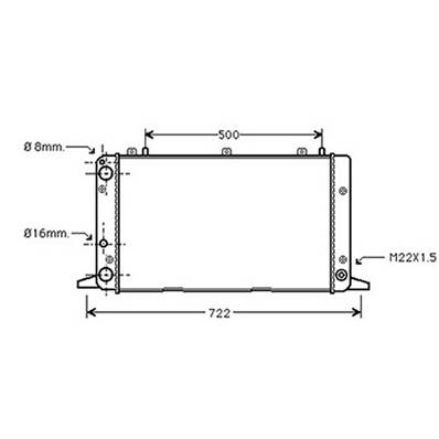 Radiateur de refroidissement moteur pour AUDI 80 B4 1991-1994, OEM: 893121253A, Neuf