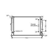Radiateur de refroidissement moteur pour AUDI A6 II ph.2 2001-2004, OEM: 4B0121251R, Neuf