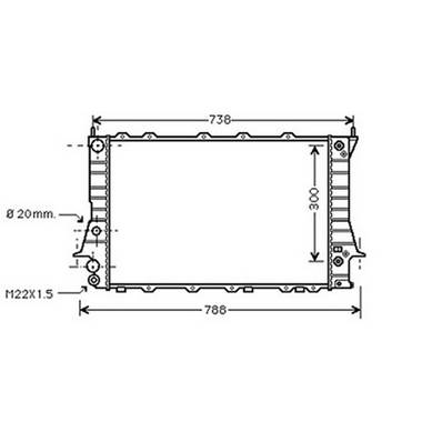 Radiateur de refroidissement moteur pour AUDI A6 I 1994-1997, OEM: 4A0121251C, Neuf