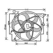 Ventilateur Radiateur moteur pour BMW Serie 1 E87 2004-2007, OEM: 17427788906, Neuf