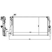 Radiateur de refroidissement moteur pour BMW Serie 2 F45/F46 ACTIVE TOURER 2014-2017, OEM: 17117644879, Neuf