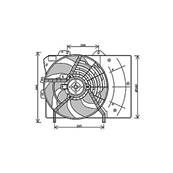 Ventilateur Radiateur moteur pour CITROËN C3 I ph.1 2002-2005, OEM: 1253H0, Neuf