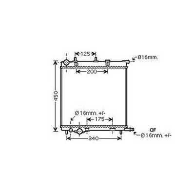 Radiateur de refroidissement moteur pour PEUGEOT 1007 2005-2010, OEM: 1330Q5, Neuf