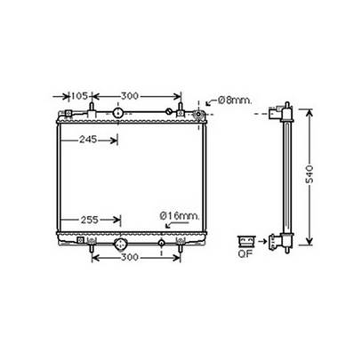 Radiateur de refroidissement moteur pour FIAT ULYSSE depuis 2002, OEM: 9632953080, Neuf
