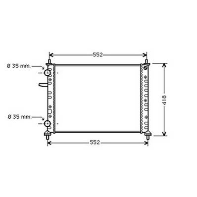 Radiateur de refroidissement moteur pour FIAT MULTIPLA 1998-2004, OEM: 46514417, Neuf