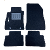 Kit 4 Tapis de sol Auto pour NISSAN JUKE I, 2010-2019, avec sigle JUKE, moquette noire, avec CLIPS, Neuf