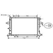 Radiateur de refroidissement moteur pour OPEL ASTRA G 1998-2004, OEM: 93174625, Neuf