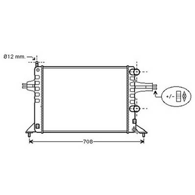 Radiateur de refroidissement moteur pour OPEL ASTRA G 1998-2004, OEM: 9202491, Neuf