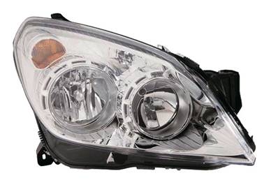 Phare Optique avant droit pour OPEL ASTRA H 2007-2009, H7+H1, Corps Chrome, Neuf