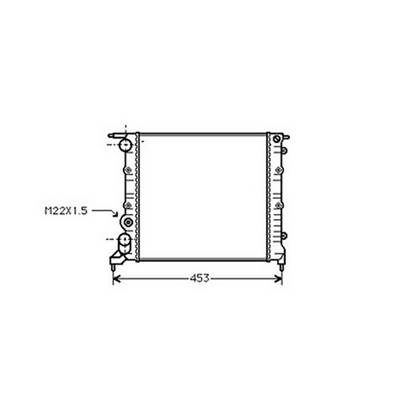 Radiateur de refroidissement moteur pour RENAULT CLIO I 1990-1996, OEM: 7701034768, Neuf