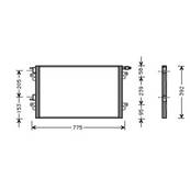 Condenseur de Climatisation pour RENAULT LAGUNA II ph.1 2001-2005, OEM: 8200152728, Neuf