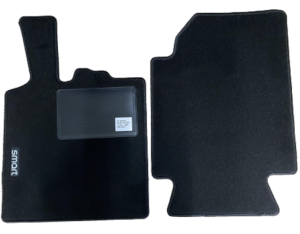 Kit 2 Tapis de sol Auto pour SMART FORTWO (W451) de 2007 à 2014, sigle SMART, moquette noire, Neuf