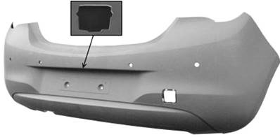 Pare chocs arrière pour OPEL CORSA E 2015-2019, 4 trous radar, trou CAM, Neuf à peindre