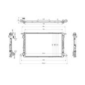 Radiateur de refroidissement moteur pour AUDI A5 I ph.2 2011-2017, OEM: 8W0121251AK, Neuf