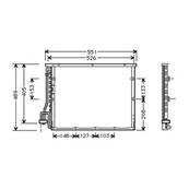 Condenseur de Climatisation pour BMW Serie 3 E36 1990-1998, OEM: 64538398181, Neuf