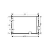 Radiateur de refroidissement moteur pour NISSAN QASHQAI I ph.1 2007-2010, OEM: 21400JD20D, Neuf