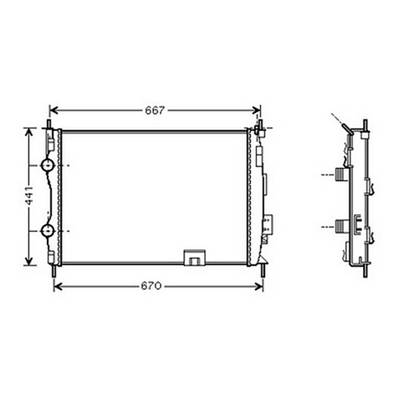 Radiateur de refroidissement moteur pour NISSAN QASHQAI I ph.1 2007-2010, OEM: 21410JD90B, Neuf