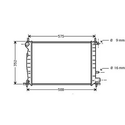 Radiateur de refroidissement moteur pour FORD FIESTA Mk4 ph.2 1999-2002, OEM: 1001861, Neuf