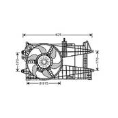 Ventilateur Radiateur moteur pour FIAT PUNTO II ph.1 1999-2003, OEM: 46841314, Neuf