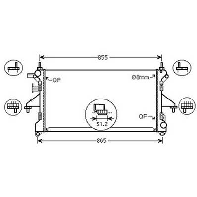 Radiateur de refroidissement moteur pour FIAT DUCATO III ph.2 depuis 2014, OEM: 1367532080, Neuf