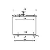 Radiateur de refroidissement moteur pour HYUNDAI i10 I ph.2 2010-2013, OEM: 253100X100, Neuf