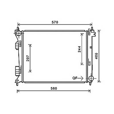 Radiateur de refroidissement moteur pour KIA RIO 2011-2014, OEM: 253101J700, Neuf