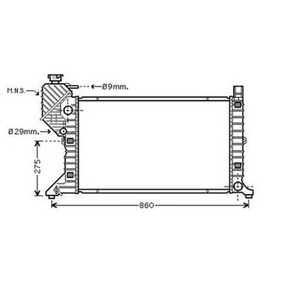 Radiateur de refroidissement moteur pour MERCEDES SPRINTER I ph.1 1995-2000 (W900-W904), OEM: 9015003500, Neuf