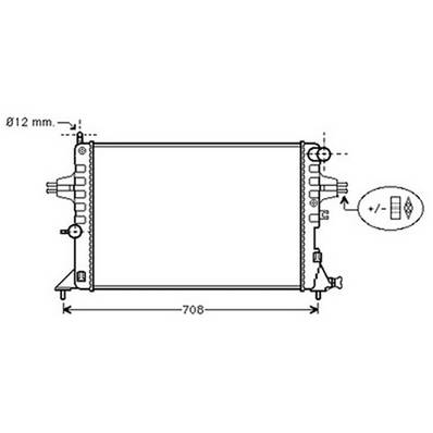 Radiateur de refroidissement moteur pour OPEL ASTRA G 1998-2004, OEM: 93277988, Neuf